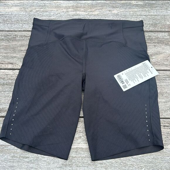 Lululemon SenseKnit Running High-Rise Short 10" Black size 14 NWT - Picture 2 of 7